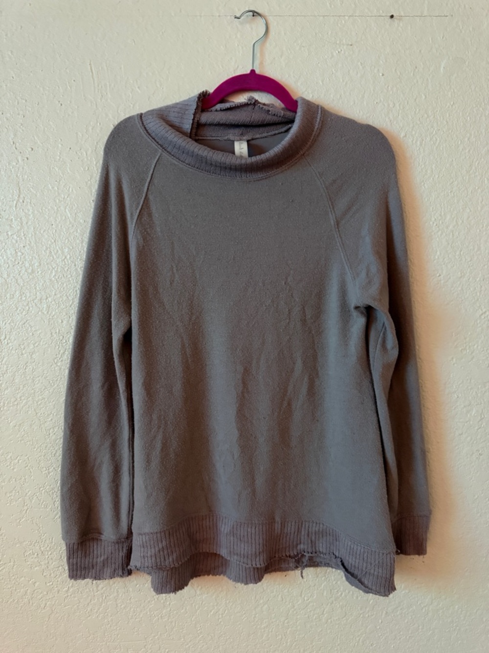 Altar’d State Women's Lightweight Crewneck Sweater - Raw Edge Design